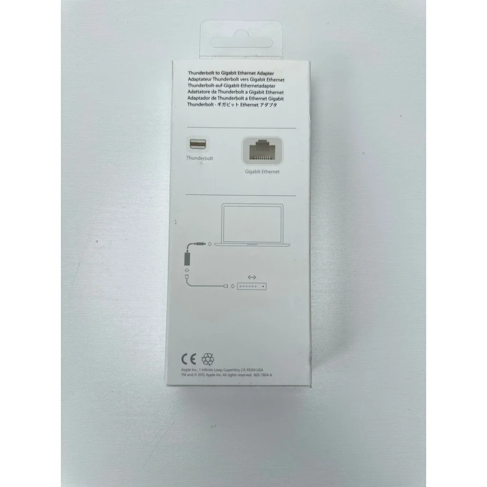 Apple Thunderbolt to Gigabit Ethernet Adapter MD463LL/A White Genuine Mac Dongle